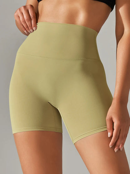 Shorts Feminino Fitness Cintura Alta Squat Proof Secagem Rápida