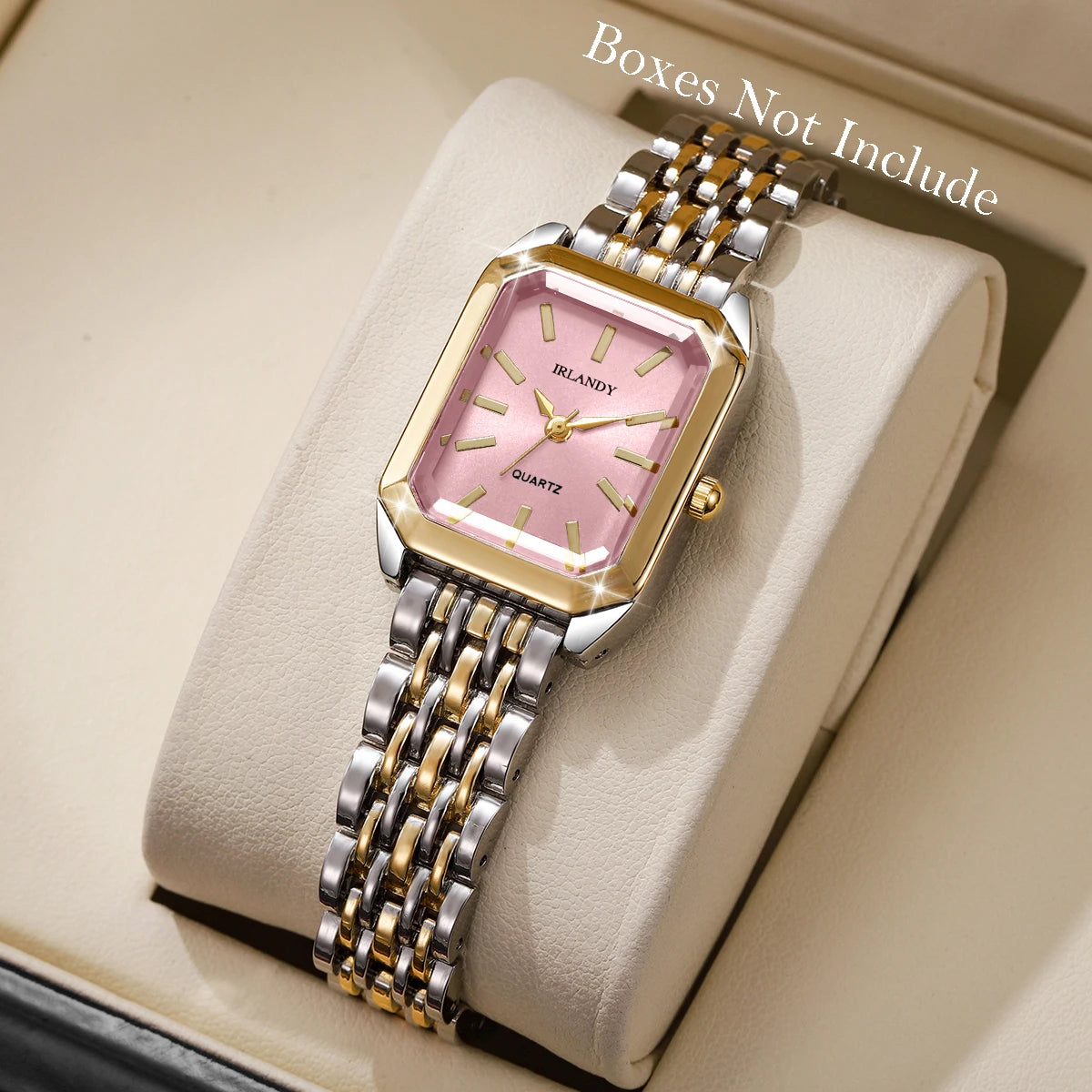 Relógio Feminino Retangular com Pulseira de Aço