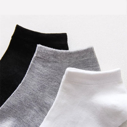 Kit com 5 ou 10 Pares de Meias Curtas Esportivas de Algodão