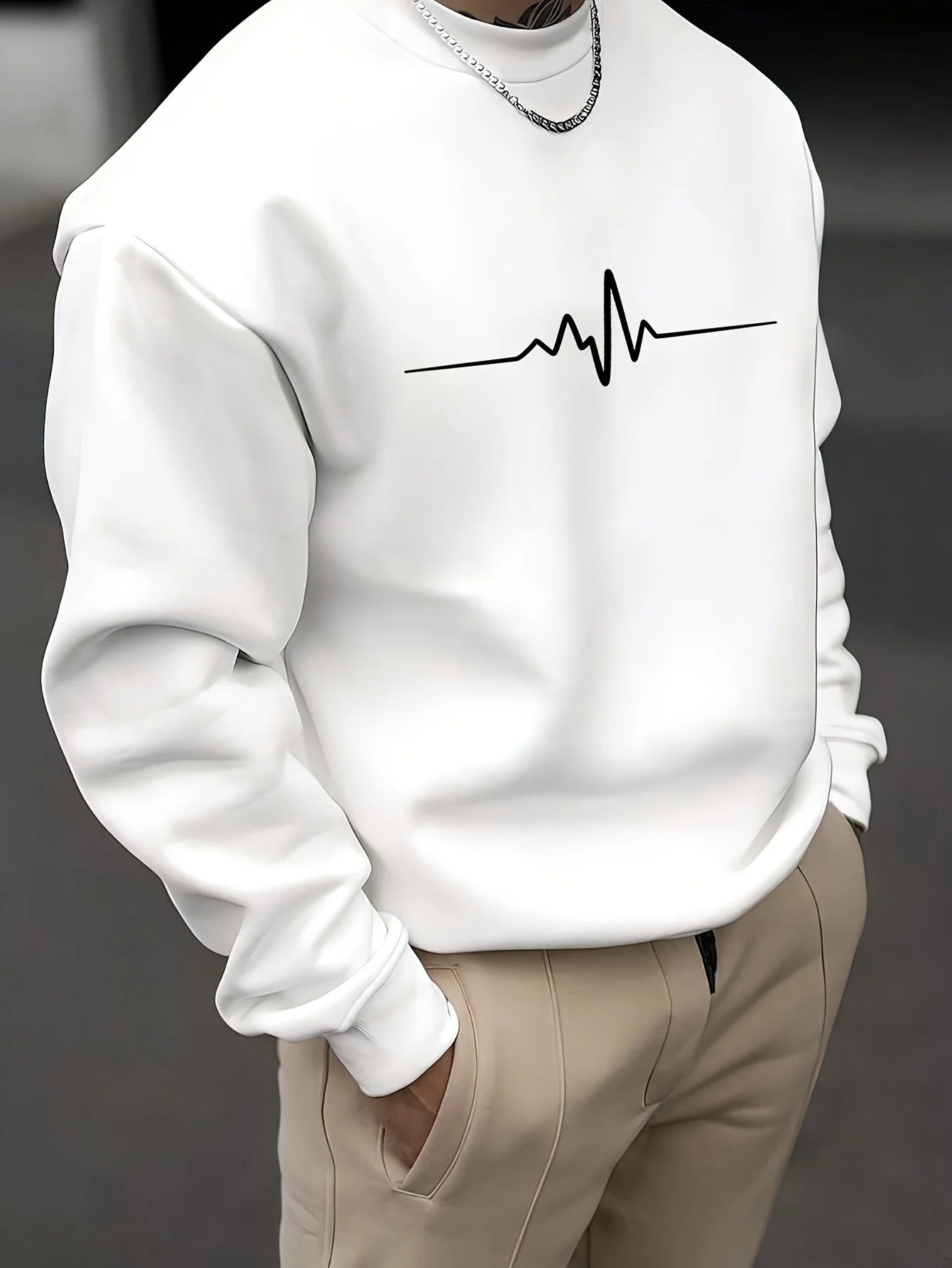 Moleton Masculino Casual de Outono e Inverno