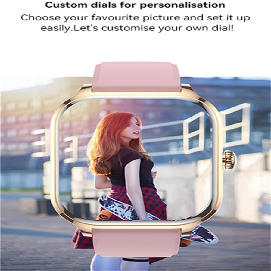 Smartwatch Masculino e Feminino Tela Full Touch HD de 2.01 polegadas