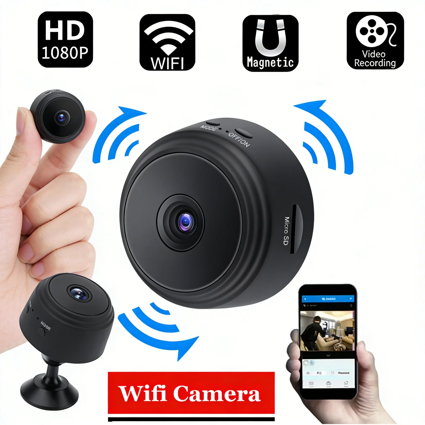 Câmera Mini A9 WiFi Monitoramento Sem Fio