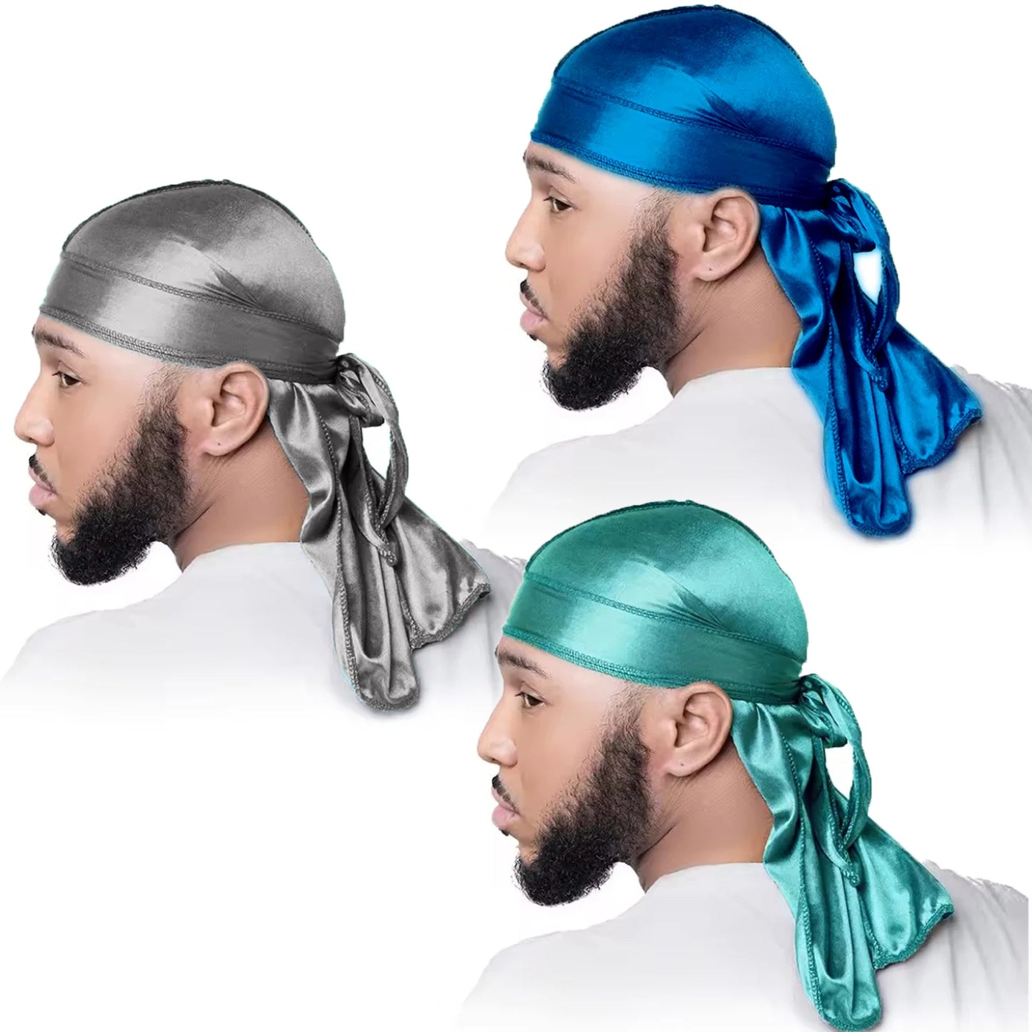 Unisex Durag de Seda para Homens e Mulheres