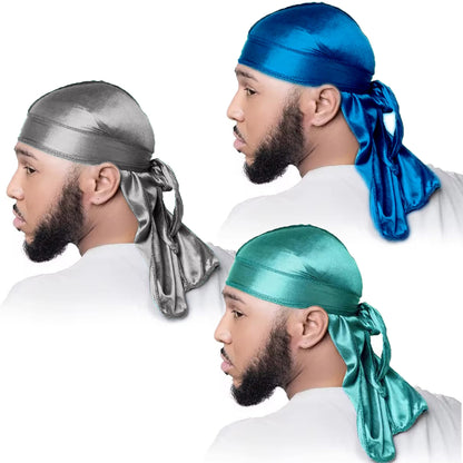 Unisex Durag de Seda para Homens e Mulheres