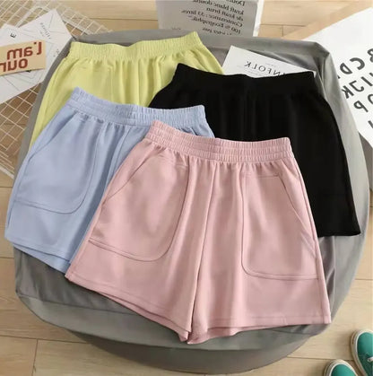 Shorts Esportivo de Tecido Fino de Cintura Alta Solta