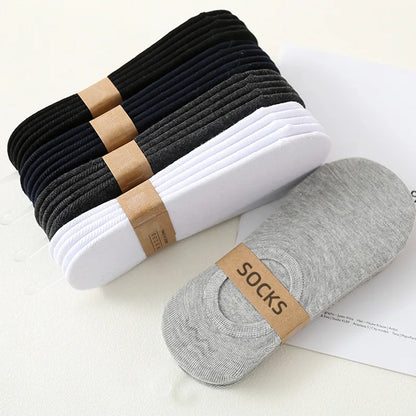 5 ou 10 Pares de Meias Invisíveis de Algodão