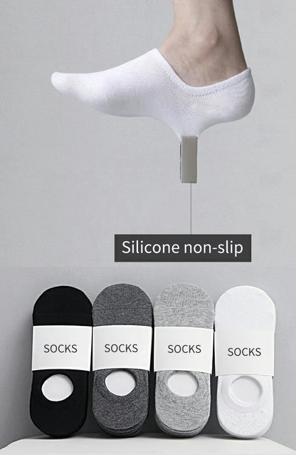 5 ou 10 Pares de Meias Invisíveis de Algodão