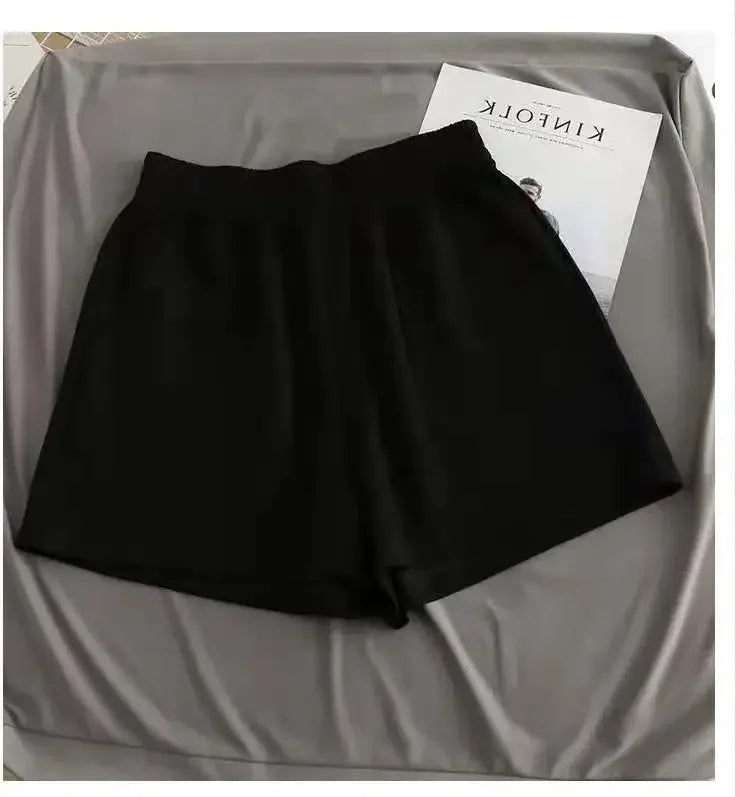 Shorts Esportivo de Tecido Fino de Cintura Alta Solta