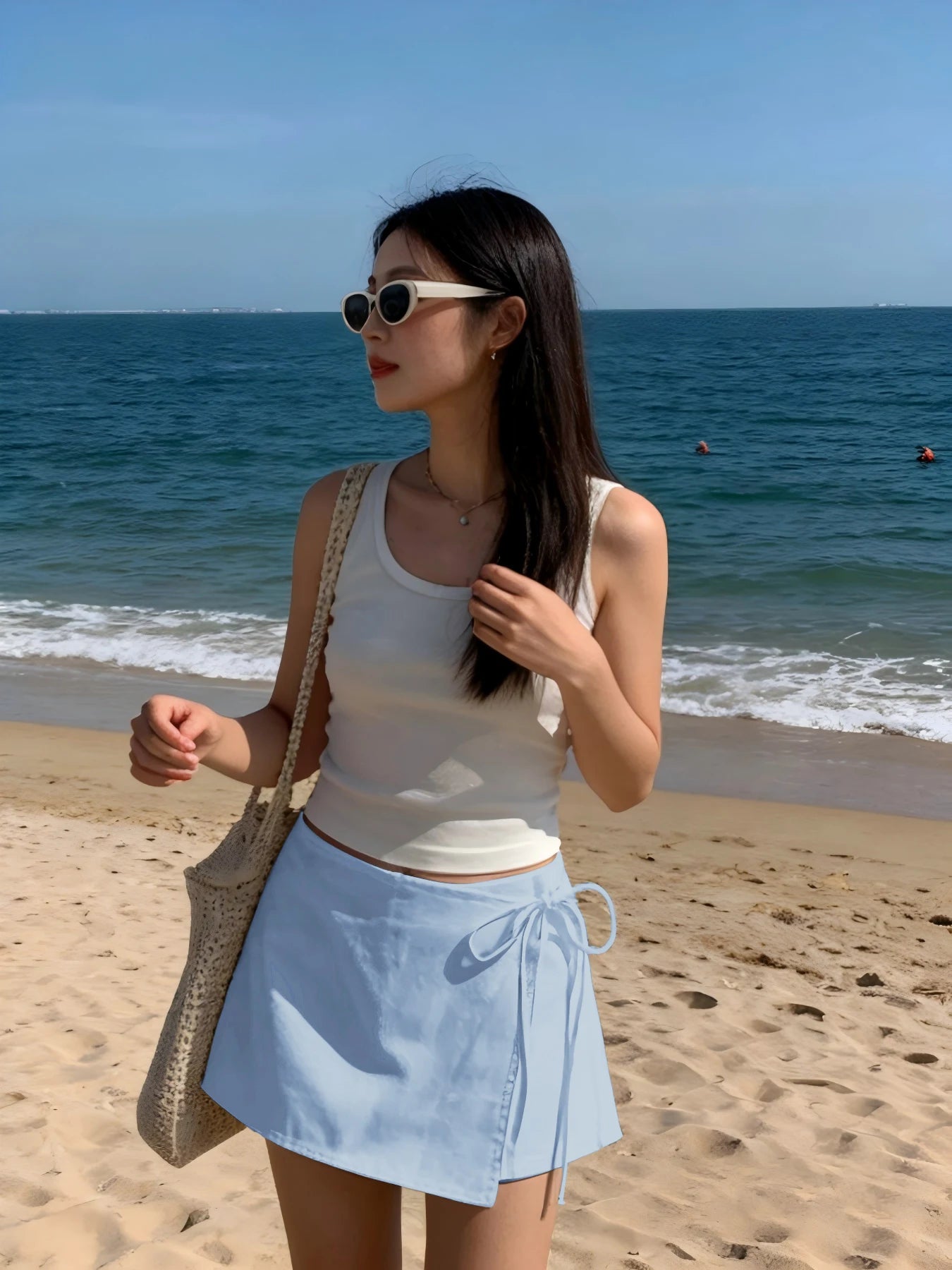 Saia-Short Femininas de Linho