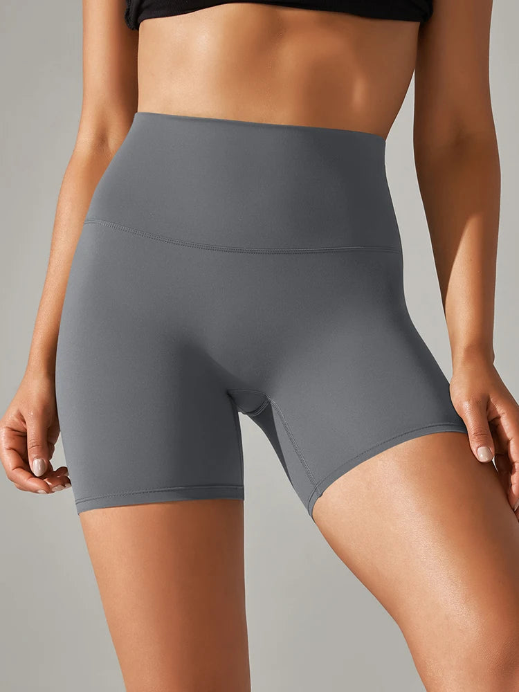 Shorts Feminino Fitness Cintura Alta Squat Proof Secagem Rápida