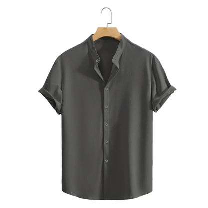 Camisa Masculina Casual de Manga Curta