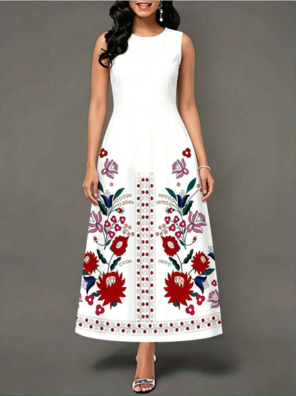 Vestido Longo Elegante com Estampa