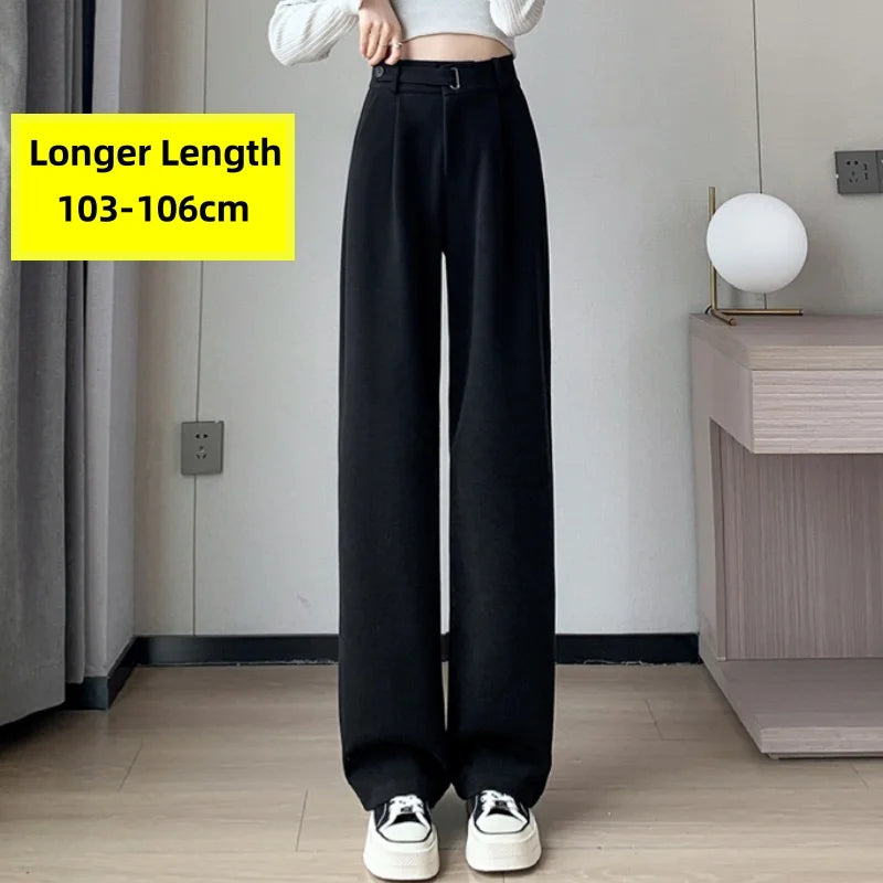 Calça Larga de Lã Engrossada Seoulish