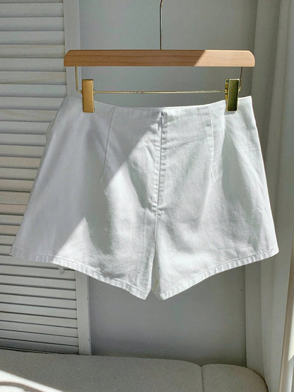 Saia-Short Femininas de Linho