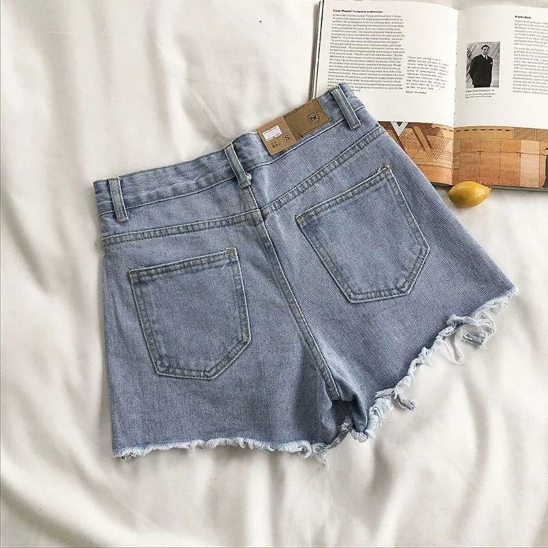 Short Jeans Coreanos de Cintura Alta