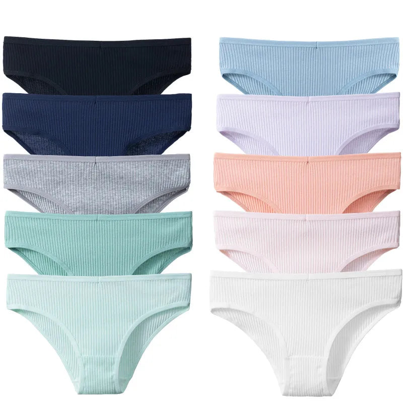 Conjunto de 10 Peças Calcinhas de Algodão