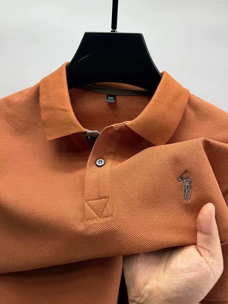 Camisa Polo 100% Algodão com Bordado de Cavalo