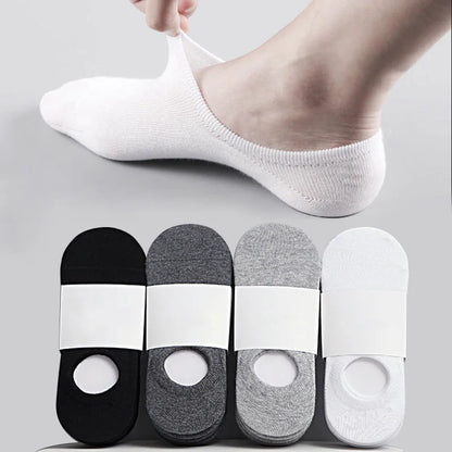 5 ou 10 Pares de Meias Invisíveis de Algodão