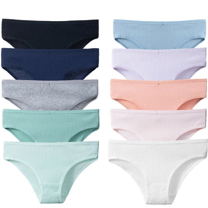 Conjunto de 10 Peças Calcinhas de Algodão