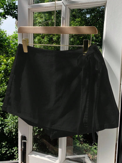 Saia-Short Femininas de Linho