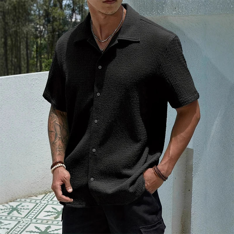 Camisa Casual de Manga Curta
