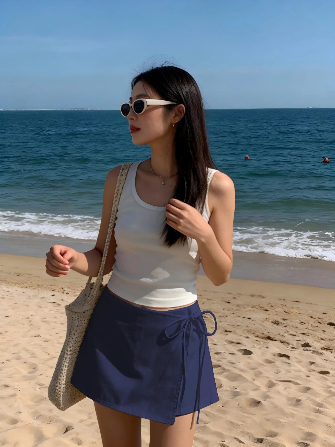 Saia-Short Femininas de Linho