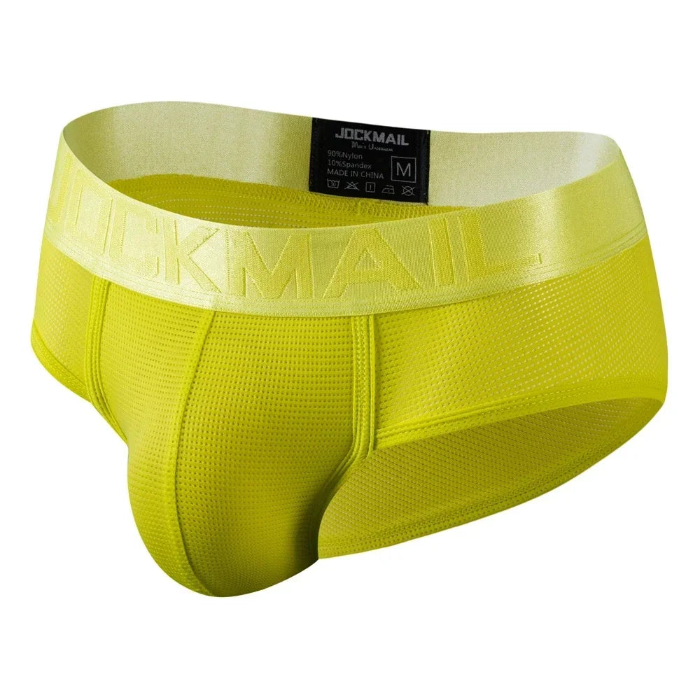 Cuecas Estilo Slip e Bikini em Mesh de Nylon