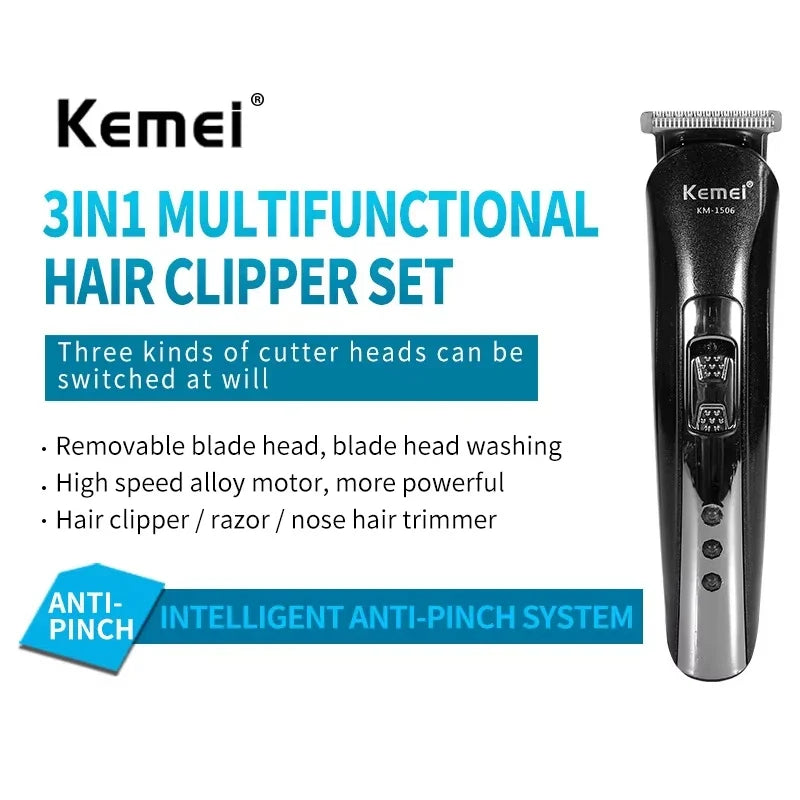 Máquina de Cortar Cabelo Kemei Km-809A Km-1506 Km-1102