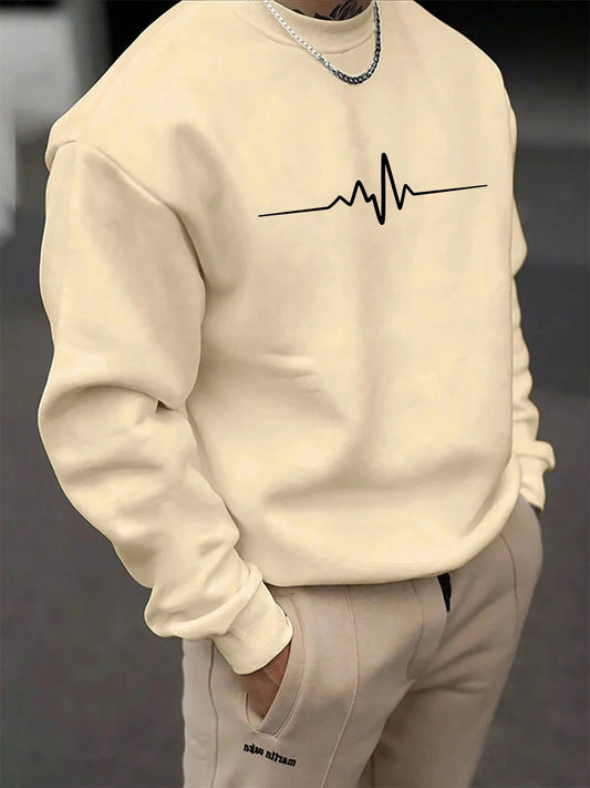 Moleton Masculino Casual de Outono e Inverno