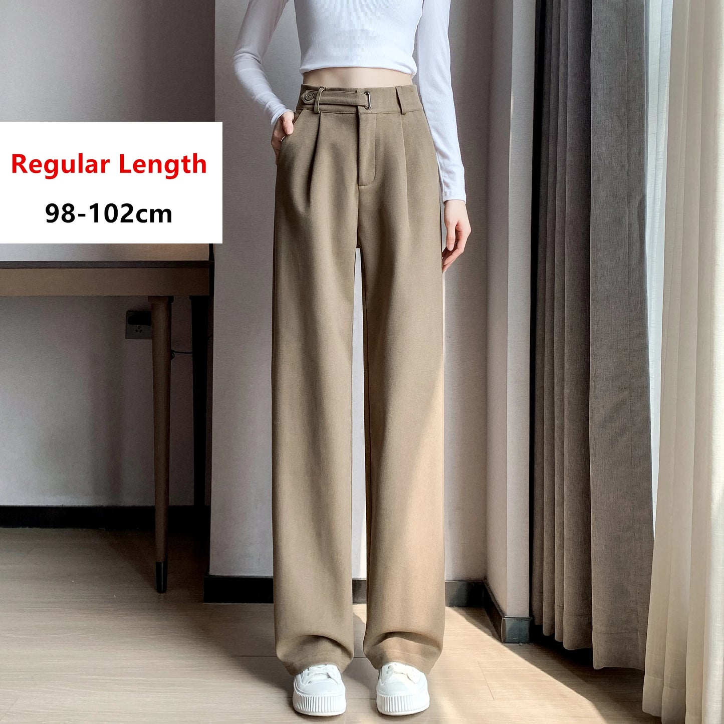 Calça Larga de Lã Engrossada Seoulish