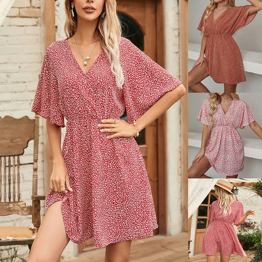 Vestido Primavera e Verão Estampado