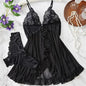 Conjunto de Lingerie Azul com Renda