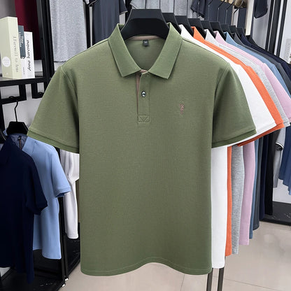 Camisa Polo 100% Algodão com Bordado de Cavalo