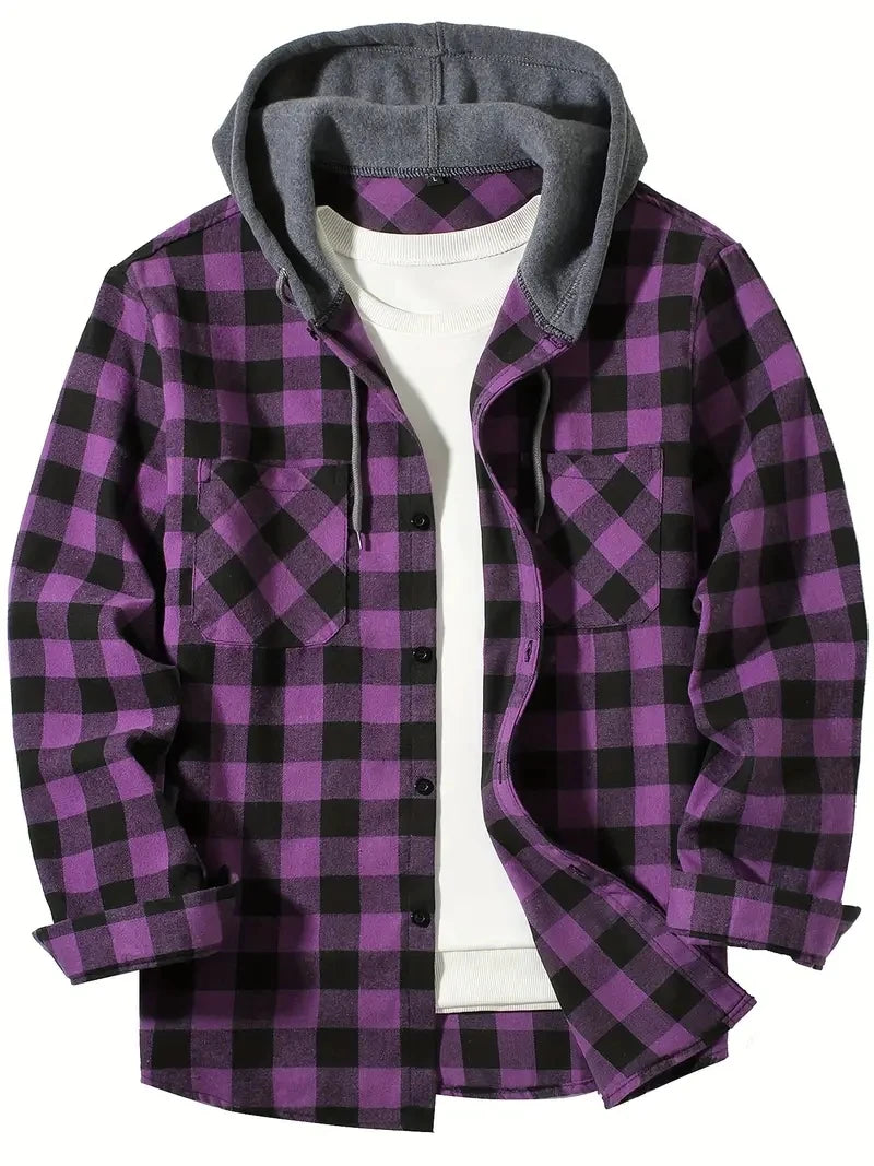 Camisa Xadrez com Capuz
