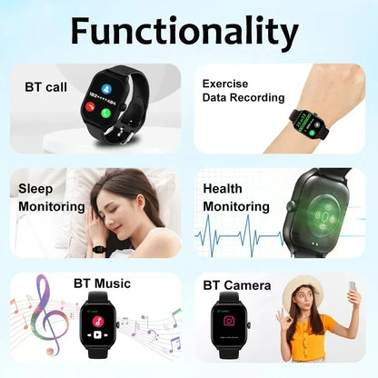 Smartwatch Masculino e Feminino Tela Full Touch HD de 2.01 polegadas