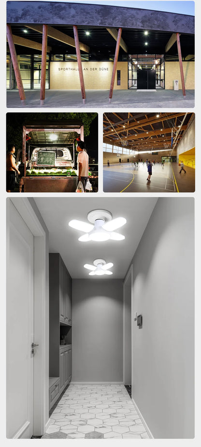 Lâmpada LED Dobrável em Formato de Ventilador