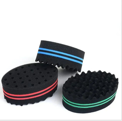 Esponja Escova de Cabelo Mágica de Lado Duplo para Twists