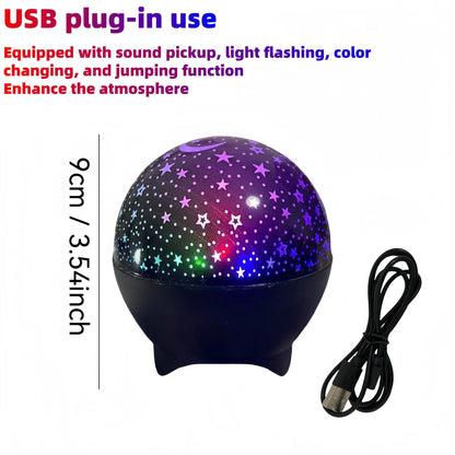 Lâmpada de Projeção Estrela Lua Galáxia 5V USB