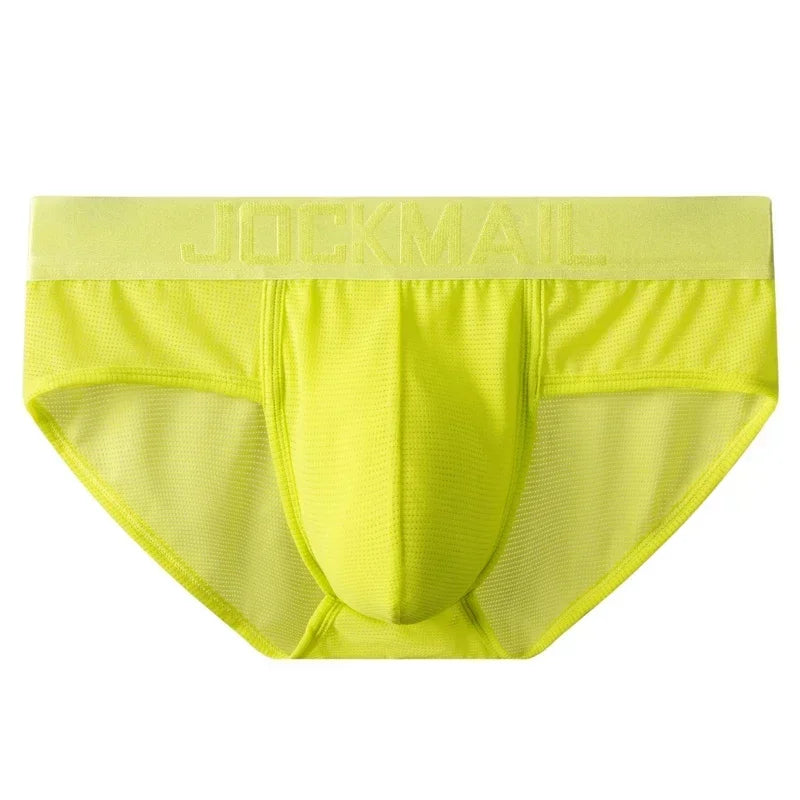 Cuecas Estilo Slip e Bikini em Mesh de Nylon