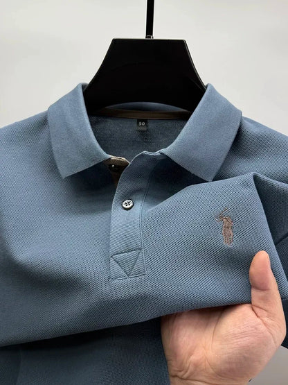 Camisa Polo 100% Algodão com Bordado de Cavalo