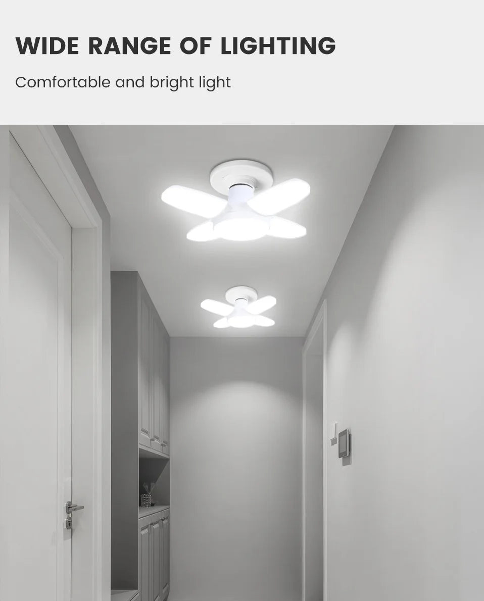 Lâmpada LED Dobrável em Formato de Ventilador