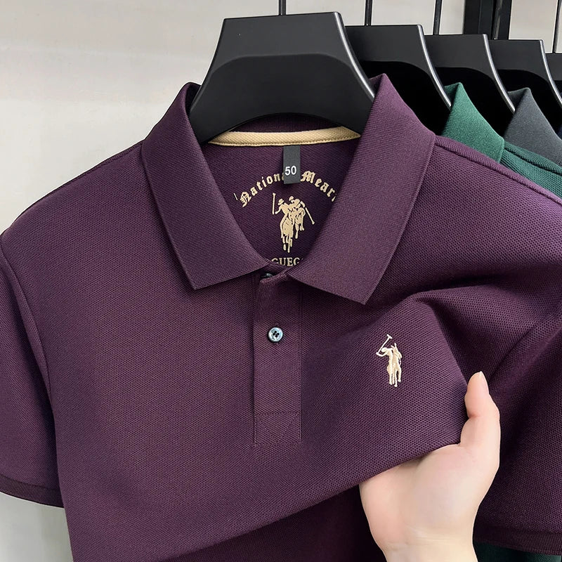 Camisa Polo 100% Algodão de Manga Curta