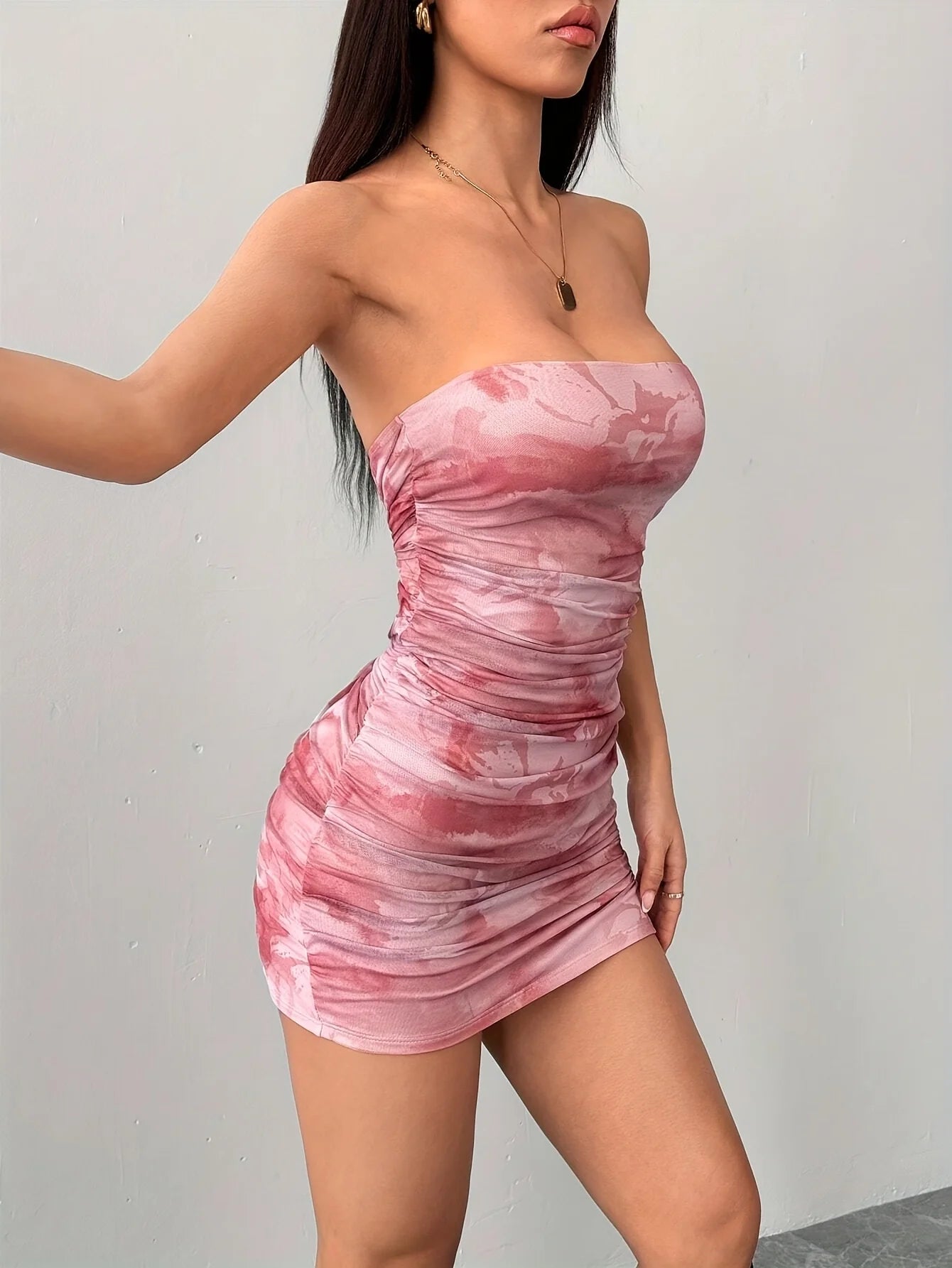 Vestido Feminino com Estampa Mini Sem Mangas