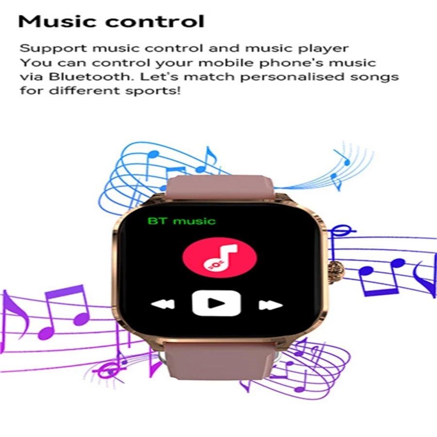 Smartwatch Masculino e Feminino Tela Full Touch HD de 2.01 polegadas