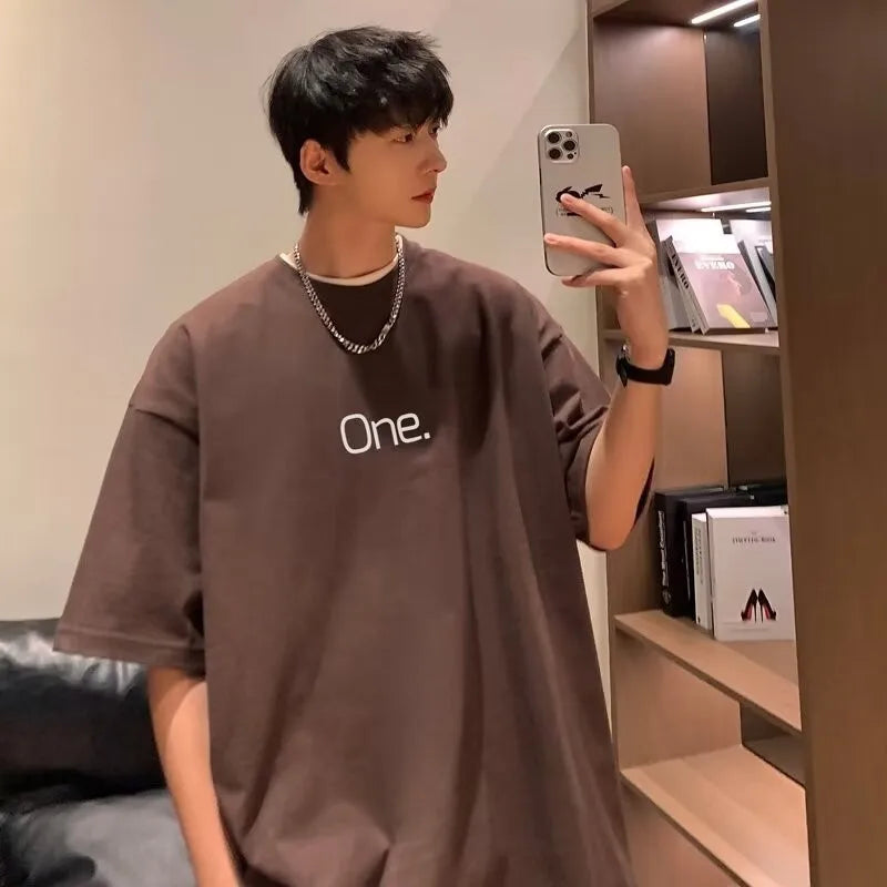 Camiseta Masculina Oversized de Algodão