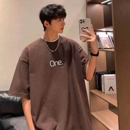 Camiseta Masculina Oversized de Algodão