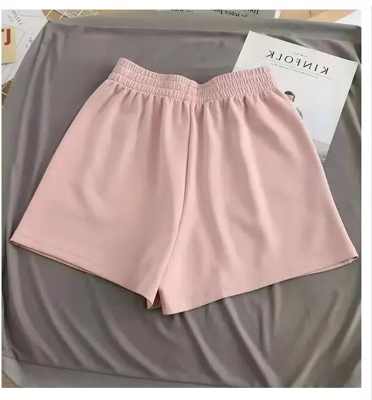 Shorts Esportivo de Tecido Fino de Cintura Alta Solta
