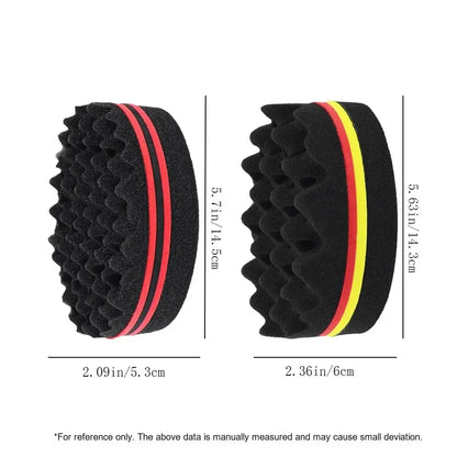 Esponja Escova de Cabelo Mágica de Lado Duplo para Twists