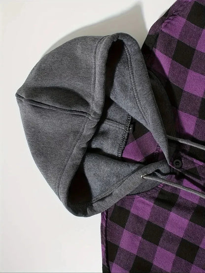 Camisa Xadrez com Capuz