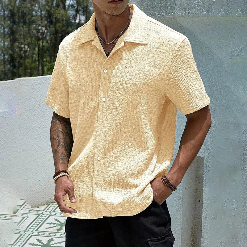 Camisa Casual de Manga Curta